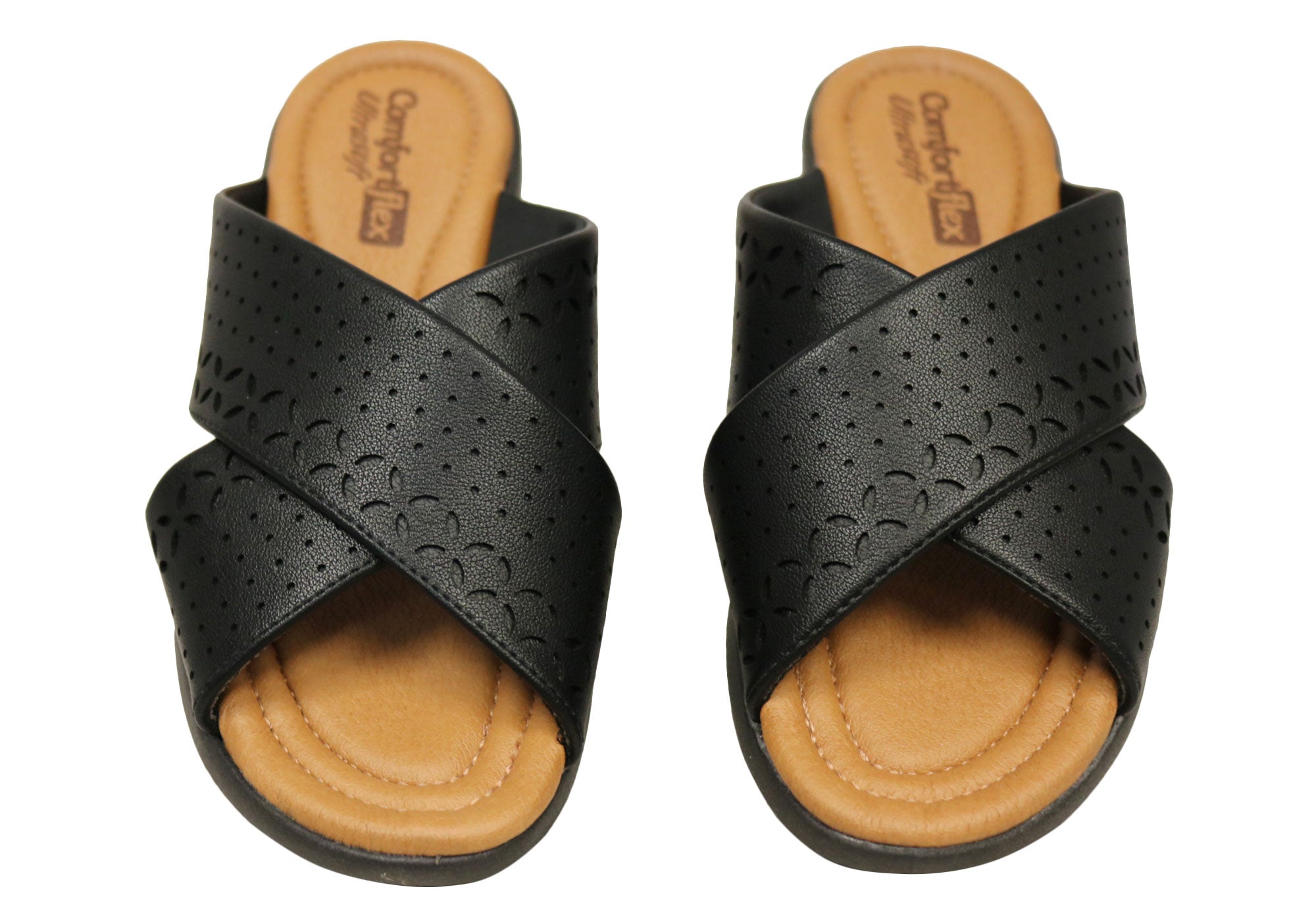 Comfortflex Flora Womens Comfortable Slides Sandals Made In Brazil