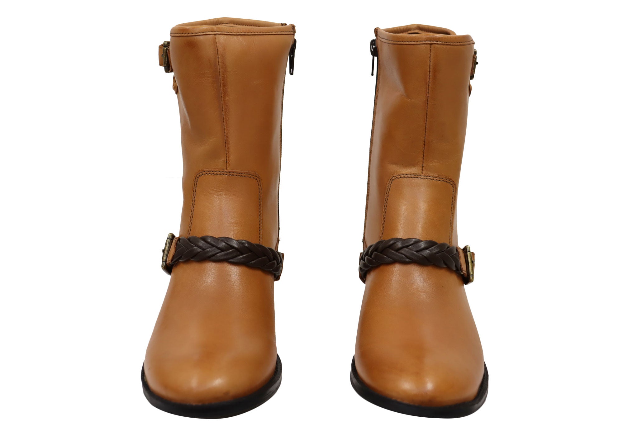 Via Paula Betty Womens Comfort Brazilian Leather Mid Calf Boots