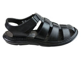 Savelli Christopher Mens Leather Closed Toe Sandals Made In Brazil