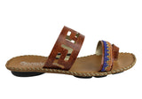 Andacco Energie Womens Comfortable Leather Flat Sandals Made In Brazil