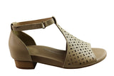 Scholl Orthaheel Gertrude Womens Comfort Leather Low Heel Sandals