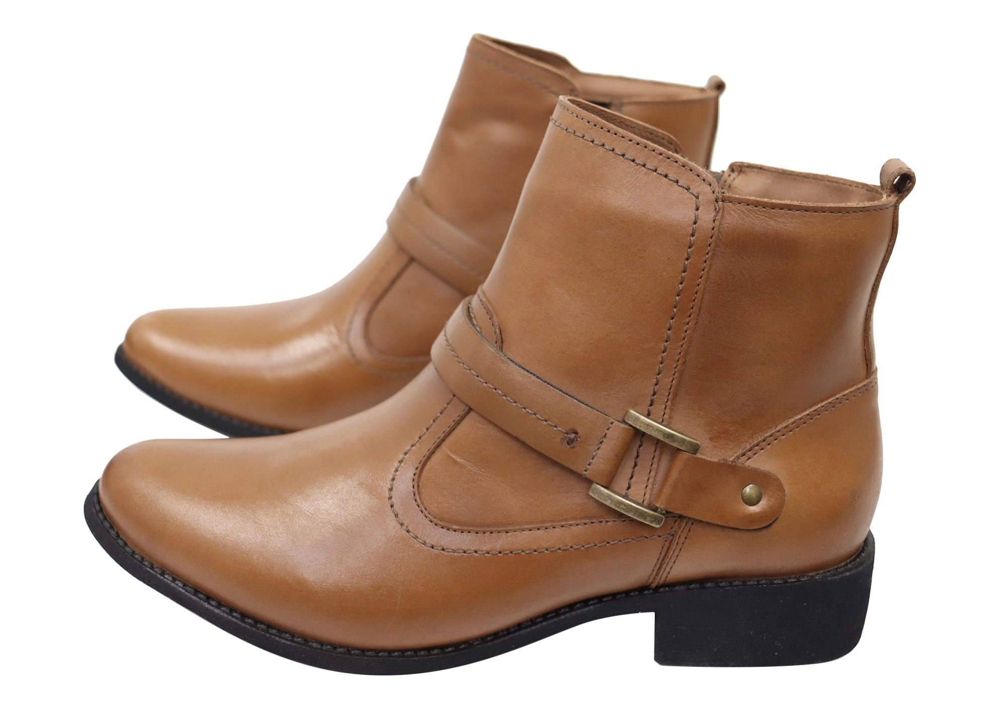 Via Paula Lotus Womens Comfortable Brazilian Leather Ankle Boots