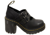 Dr Martens Womens Eviee Mary Jane Comfortable Leather Shoes Heels