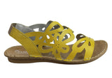 Andacco Desiree Womens Comfortable Flat Leather Sandals Made In Brazil