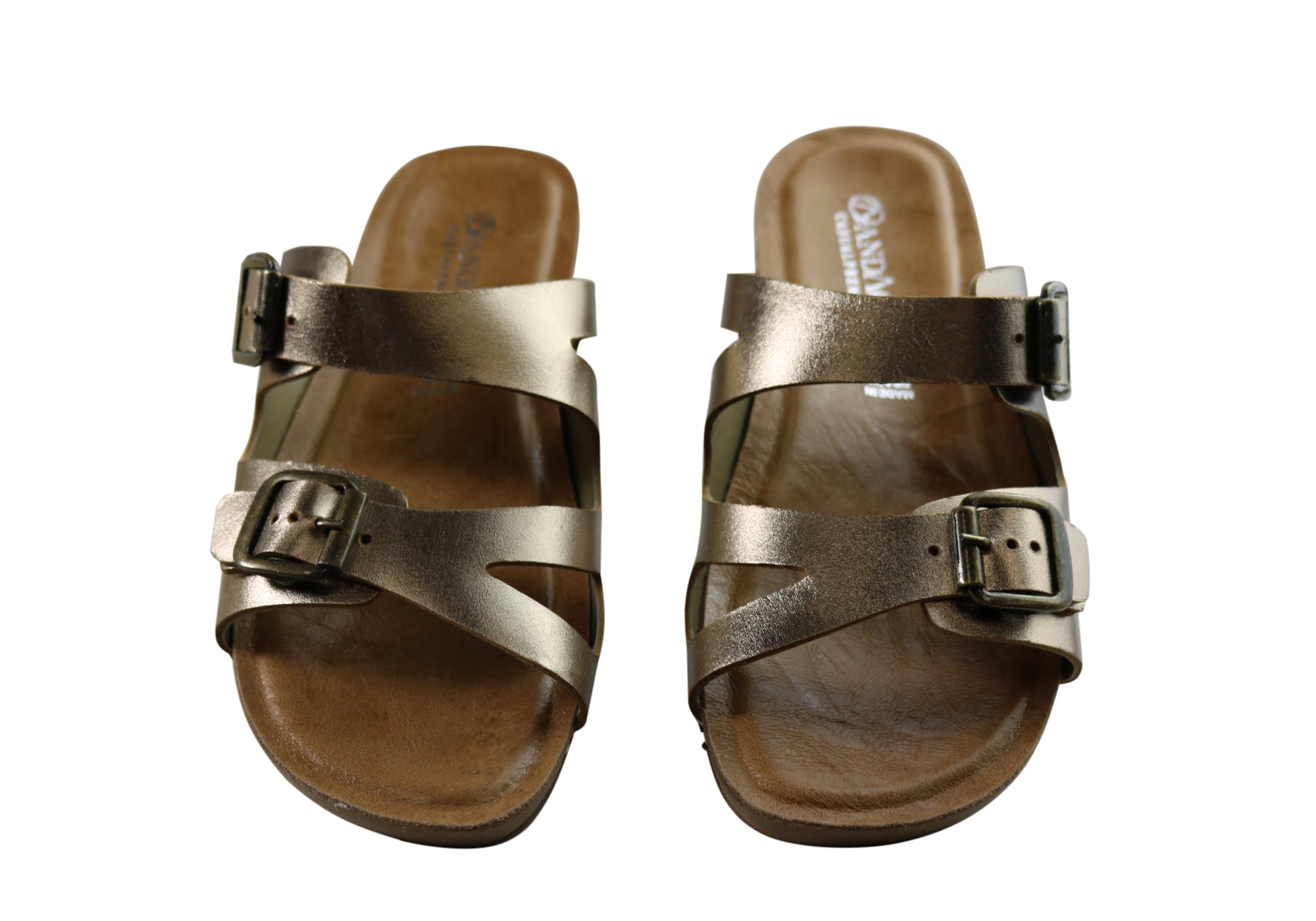 Andacco Angelika Womens Brazilian Comfortable Leather Slides Sandals