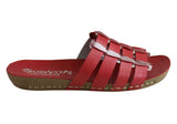 Andacco Sorrento Womens Comfort Leather Slide Sandals Made In Brazil