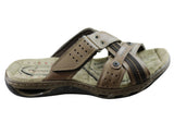 Pegada Nixon Mens Leather Comfortable Slide Sandals Made In Brazil