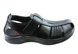 Pegada Kent Mens Leather Comfortable Cushioned Sandals Made In Brazil