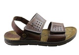 Pegada Cape Mens Leather Comfortable Sandals Made In Brazil