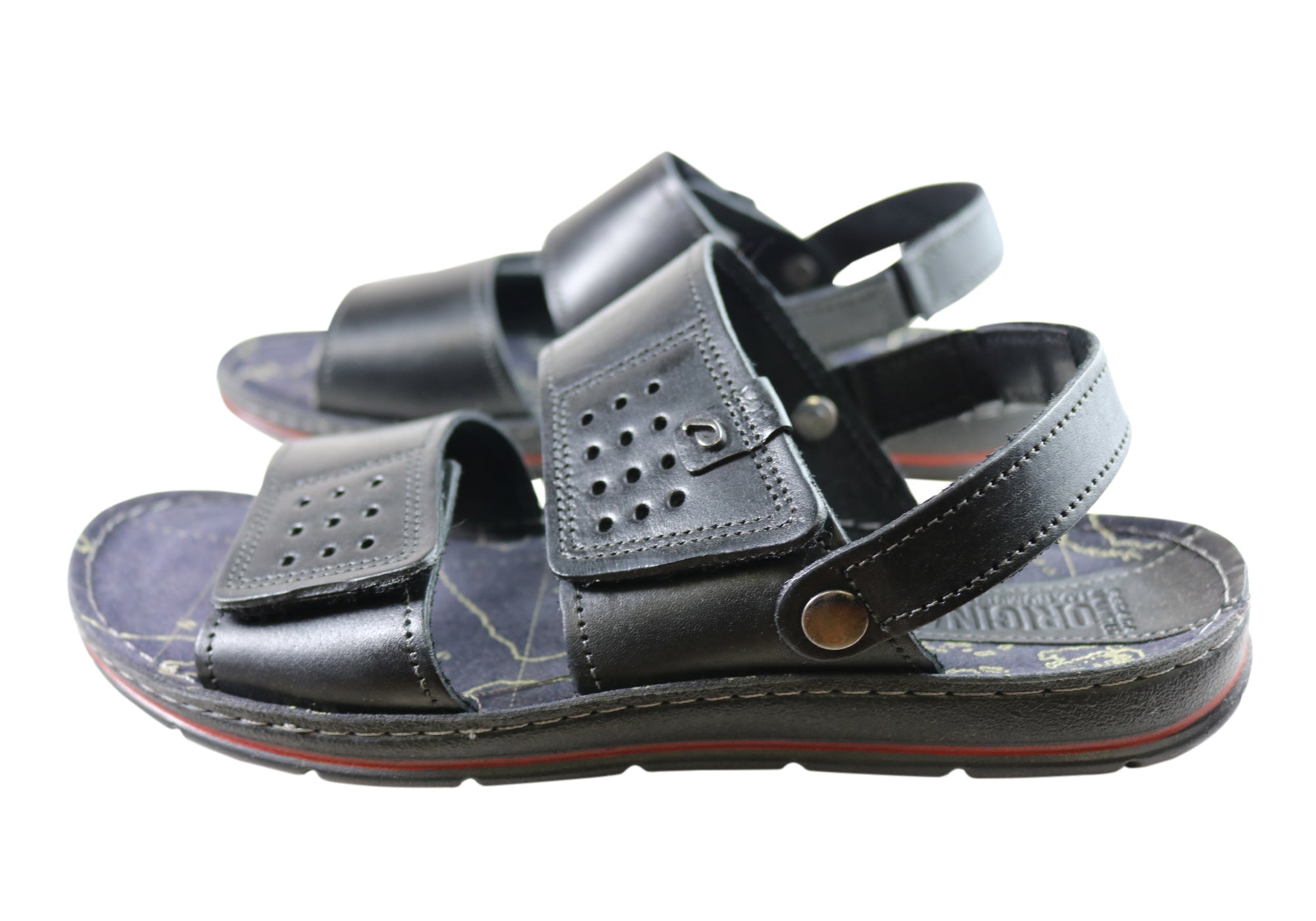 Pegada Cape Mens Leather Comfortable Sandals Made In Brazil