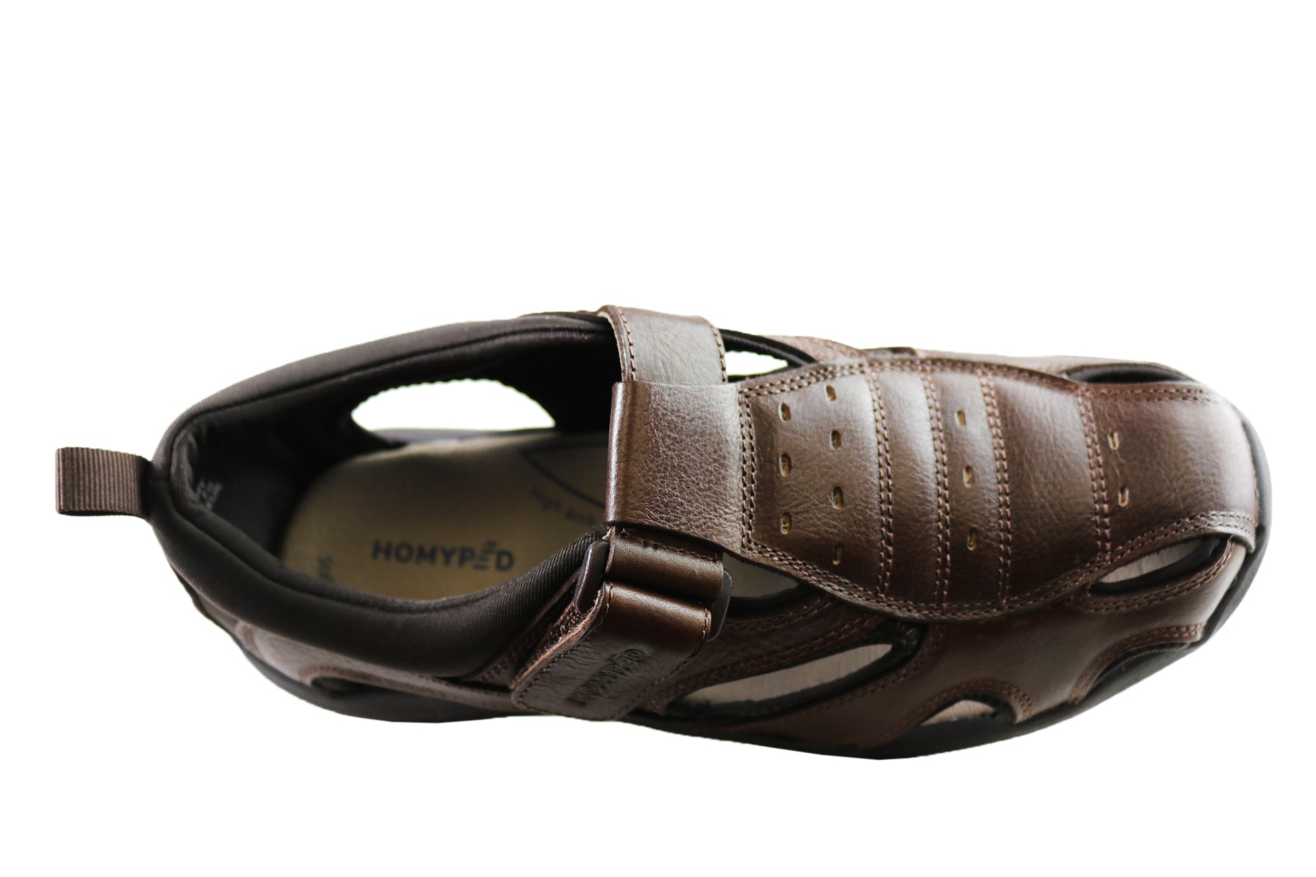 Homyped Smithy Mens Leather Supportive Extra Extra Wide Sandals