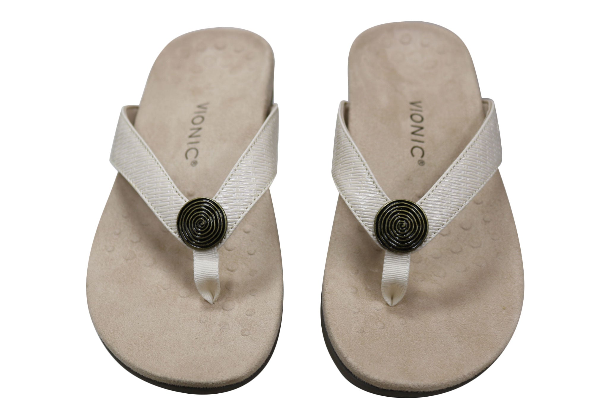 Vionic Womens Comfort Supportive Hilda Toe Post Wide Fit Thongs