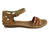 Andacco Seattle Womens Comfortable Flat Leather Sandals Made In Brazil