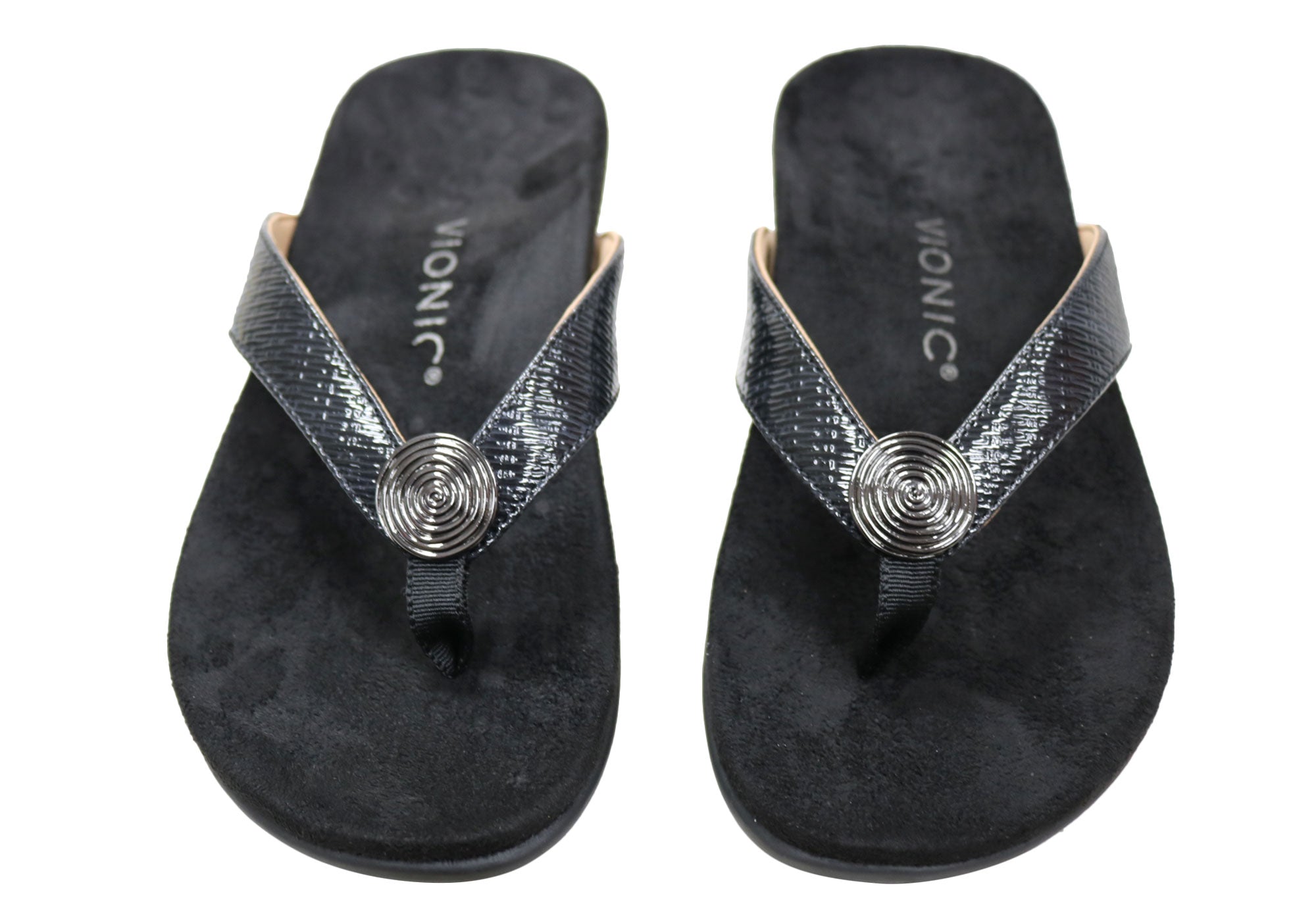 Vionic Womens Comfort Supportive Hilda Toe Post Wide Fit Thongs