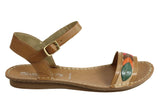 Andacco Petal Womens Comfortable Flat Leather Sandals Made In Brazil