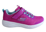 Skechers Go Run 600 Sparkle Runner Kids Girls Slip On Athletic Shoes