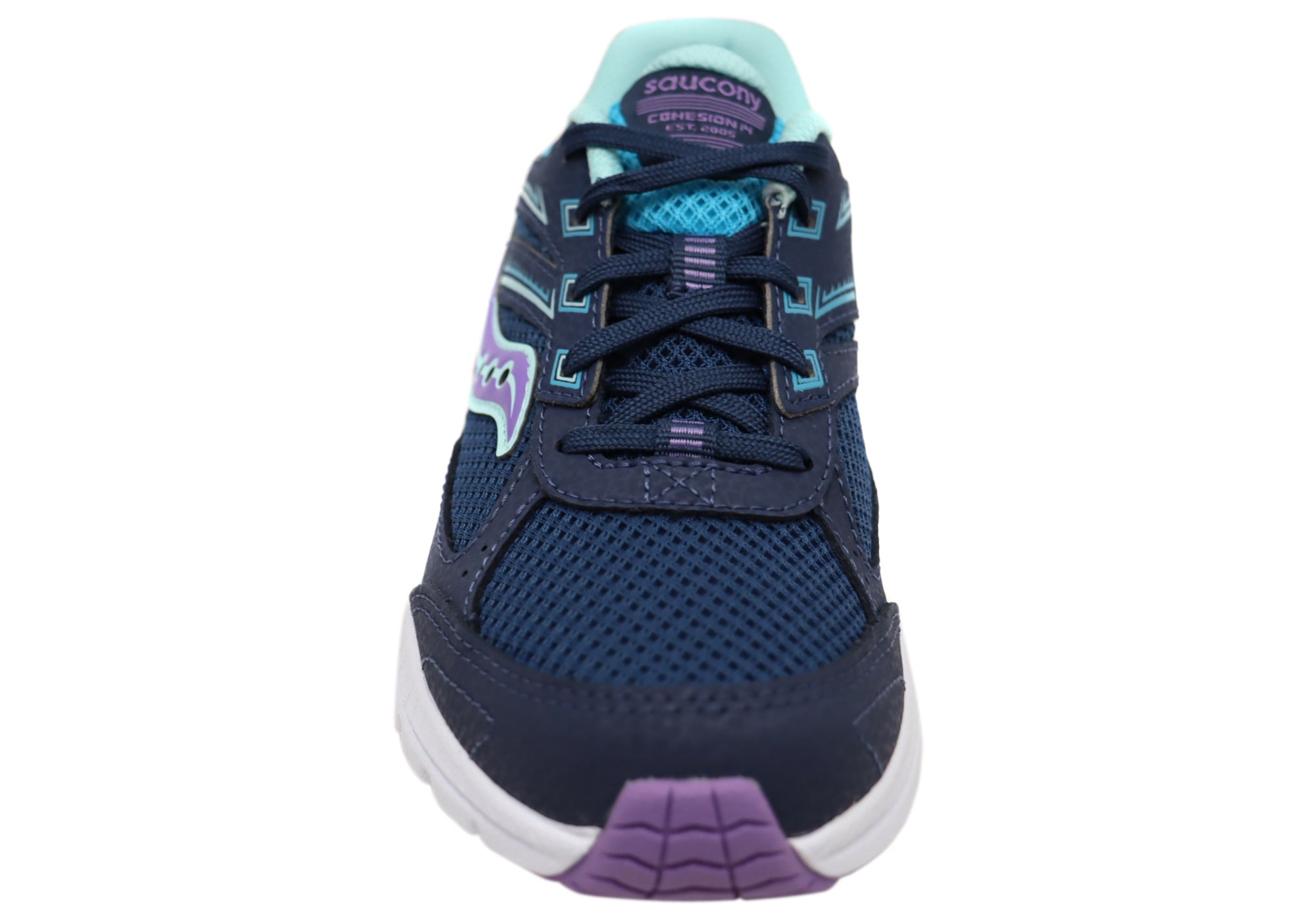 Saucony Kids Cohesion 14 Comfortable Lace Up Athletic Shoes