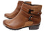 Caprice Nadine Womens Wide Fit Comfortable Leather Ankle Boots