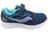 Saucony Kids Cohesion 14 Comfortable Adjustable Strap Athletic Shoes
