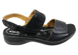 Revere Como Womens Comfortable Leather Wide Width Sandals