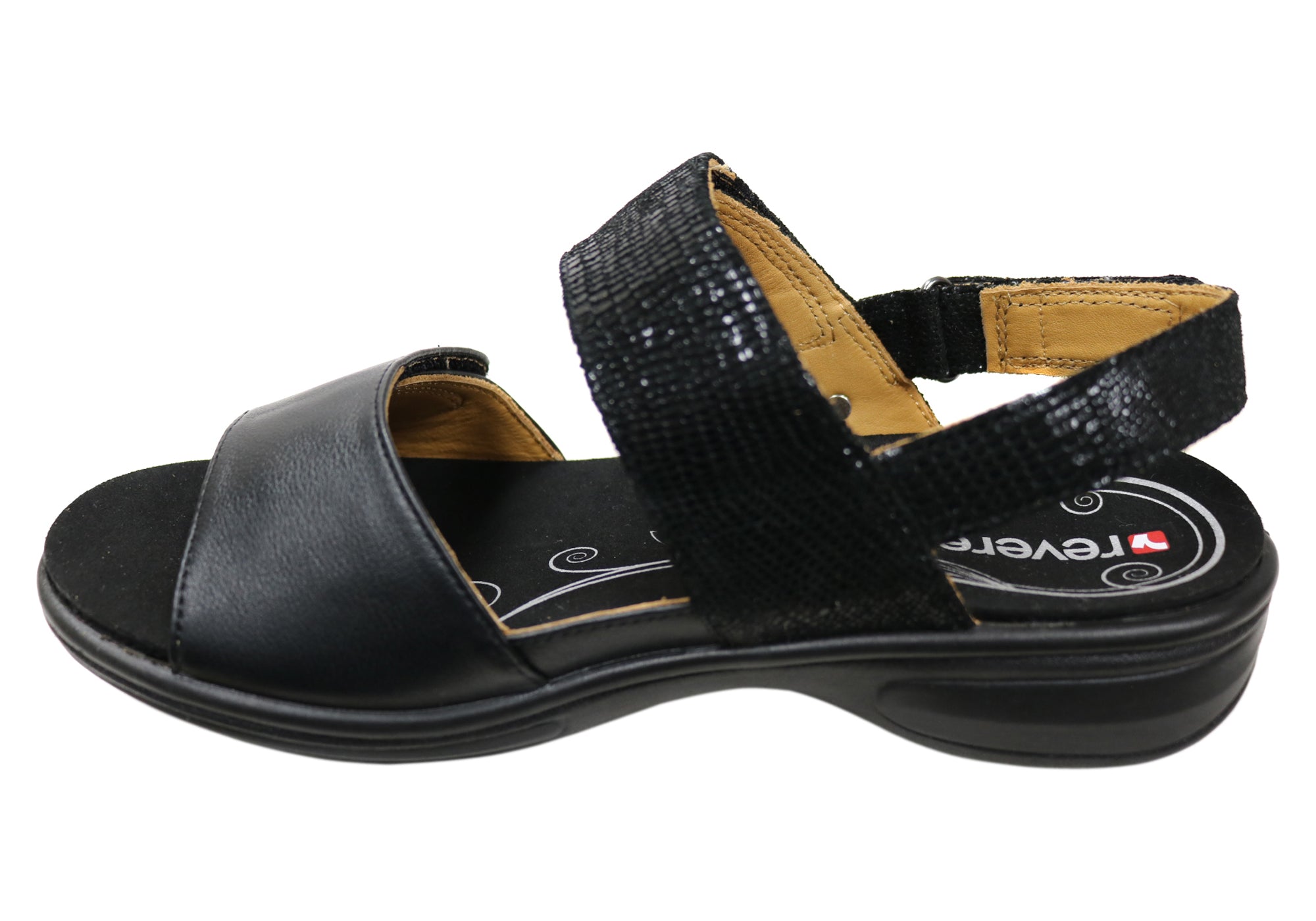 Revere Como Womens Comfortable Leather Wide Width Sandals