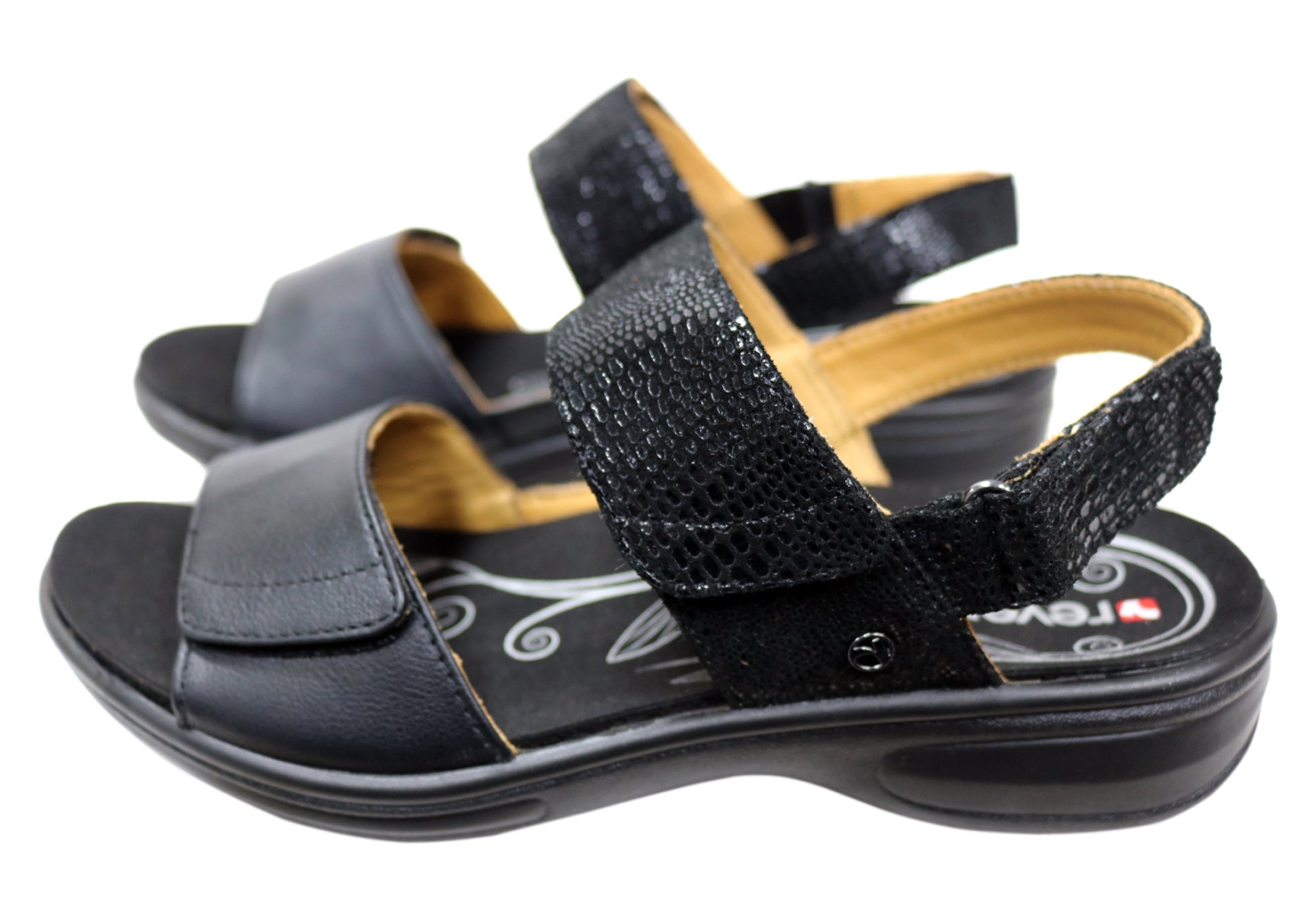 Revere Como Womens Comfortable Leather Wide Width Sandals