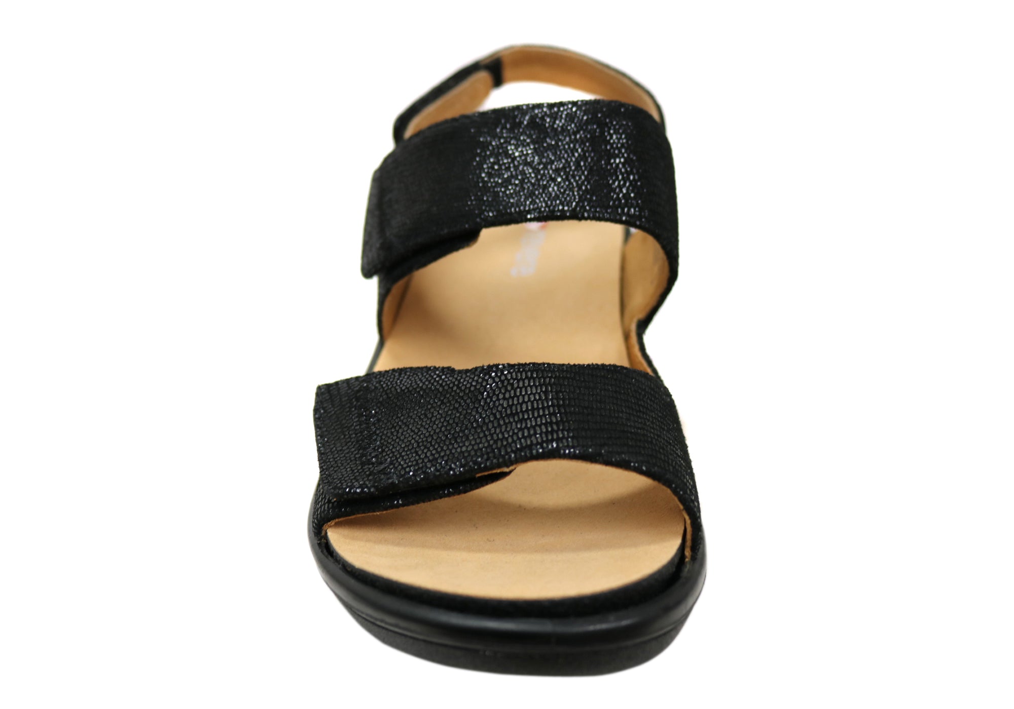 Revere Rosario Womens Wide Width Leather Back Strap Wedge Sandals
