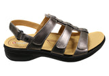 Revere Toledo Womens Comfortable Leather Wide Width Sandals
