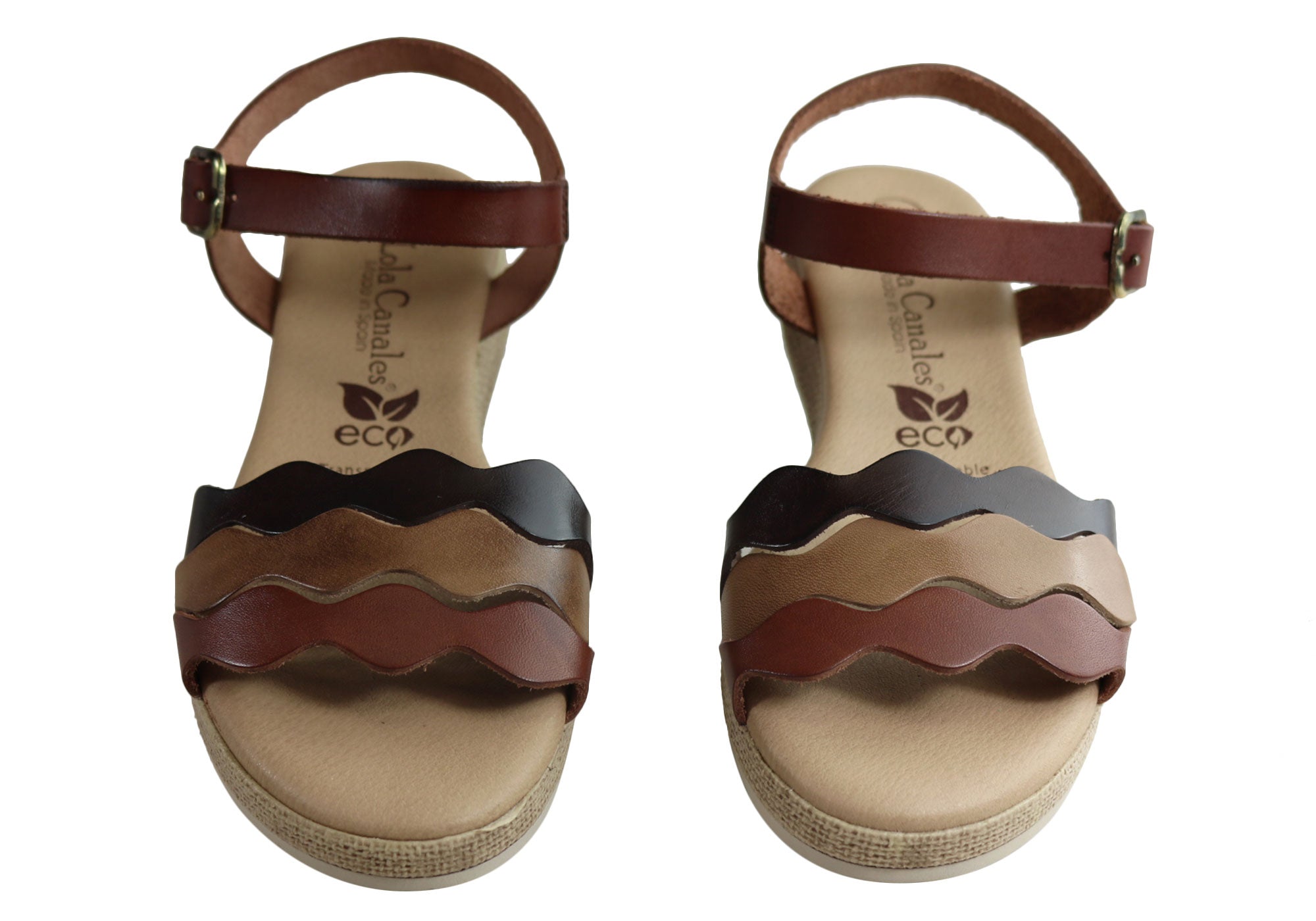 Lola Canales Vivian Womens Comfortable Leather Sandals Made In Spain