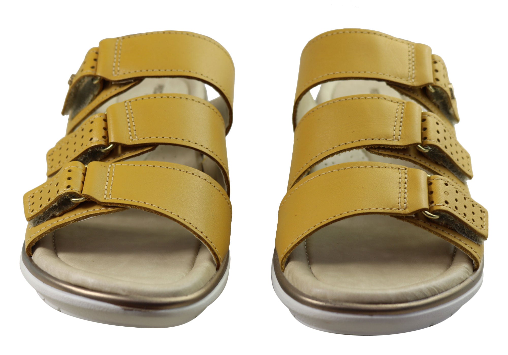 Pegada Treat Womens Comfort Leather Slides Sandals Made In Brazil