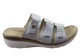 Pegada Treat Womens Comfort Leather Slides Sandals Made In Brazil