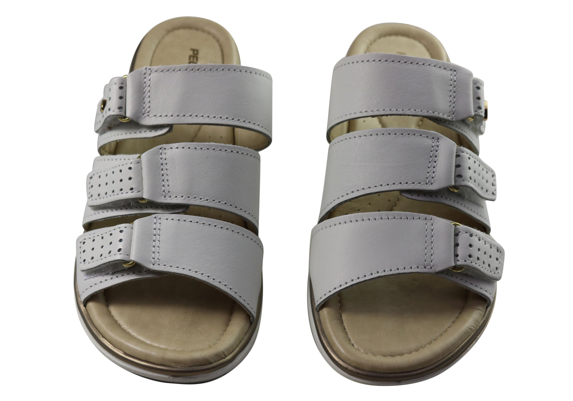 Pegada Treat Womens Comfort Leather Slides Sandals Made In Brazil