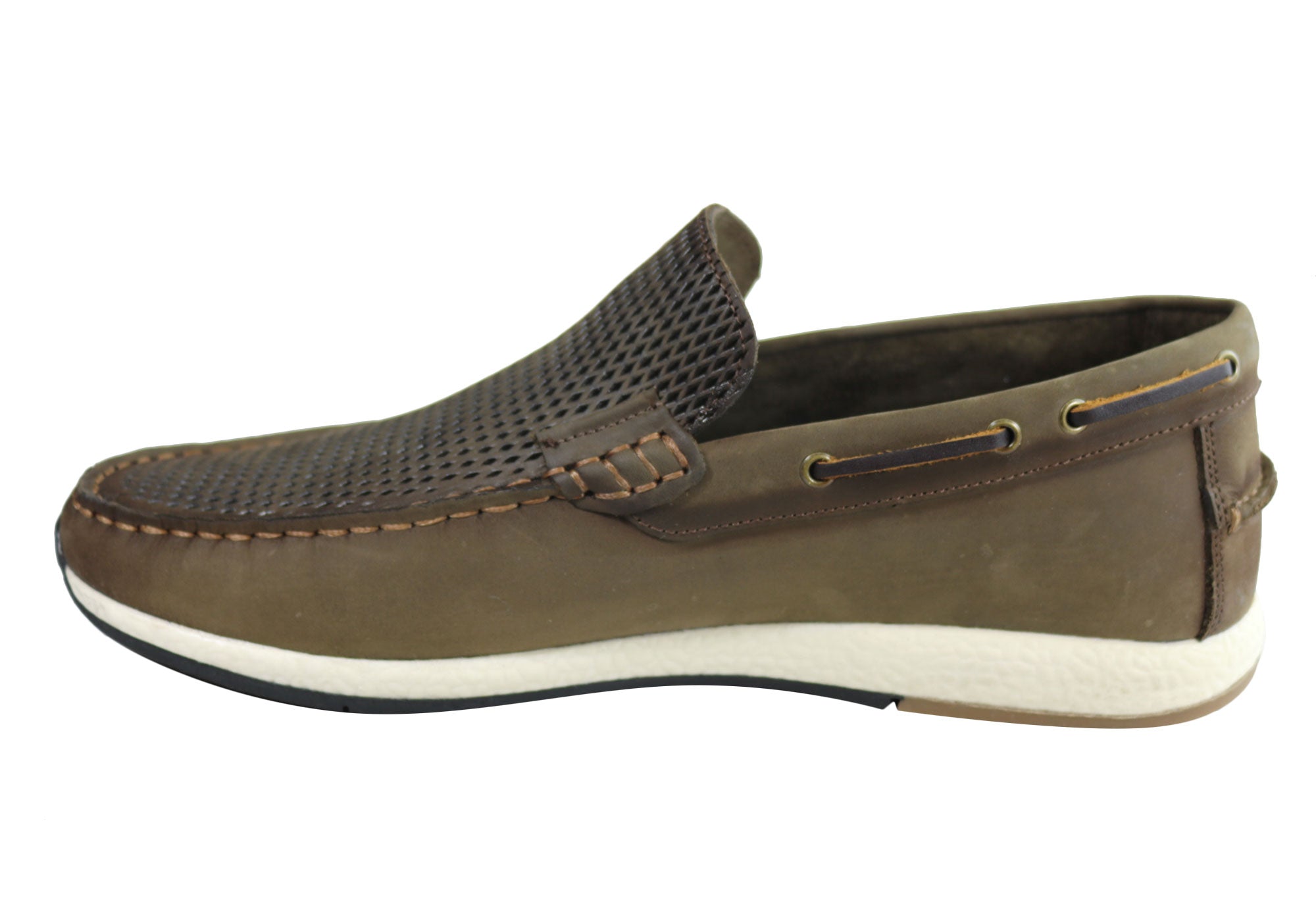 Ferricelli Frank Mens Leather Comfy Casual Loafer Shoes Made In Brazil