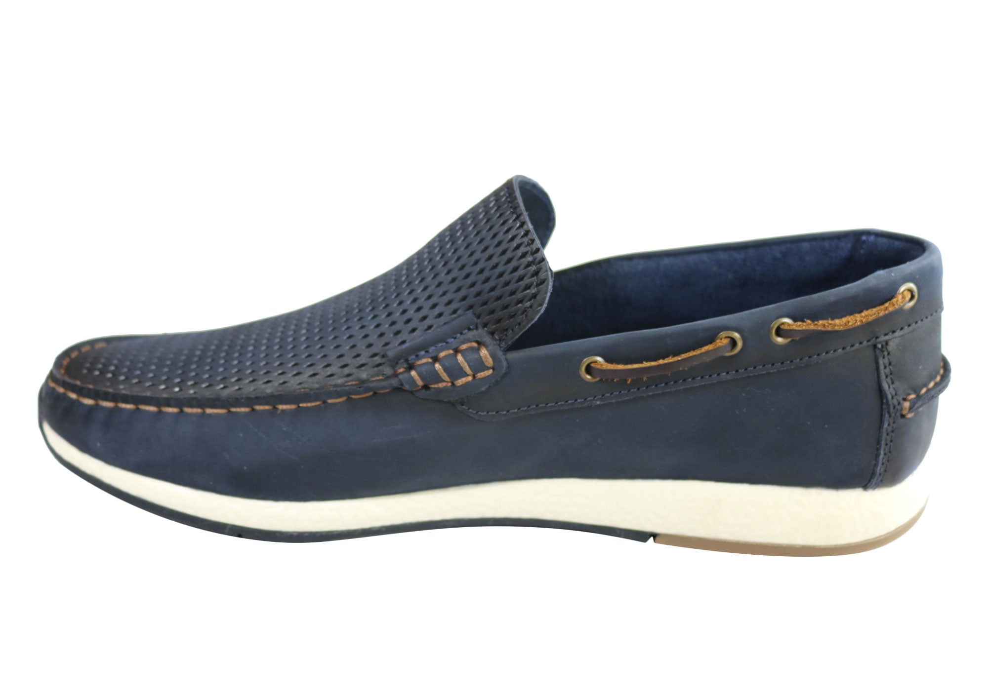 Ferricelli Frank Mens Leather Comfy Casual Loafer Shoes Made In Brazil