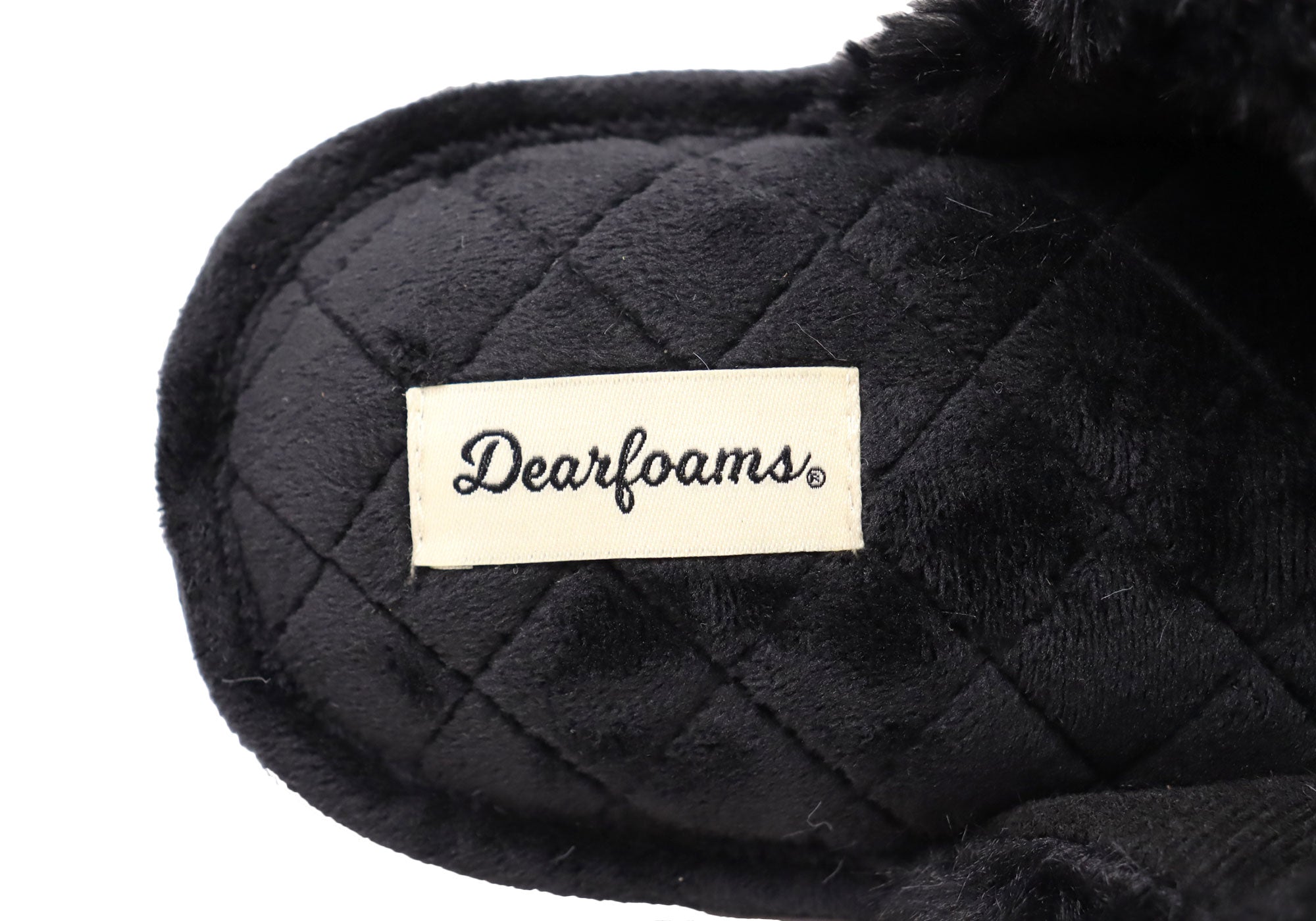 Dearfoams Womens Comfortable Jessica Furry Crossband Slide Slippers