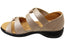 Revere Geneva Womens Comfortable Leather Wide Width Sandals