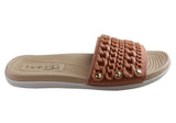 Beira Rio Jann Womens Comfortable Slide Sandals Made In Brazil