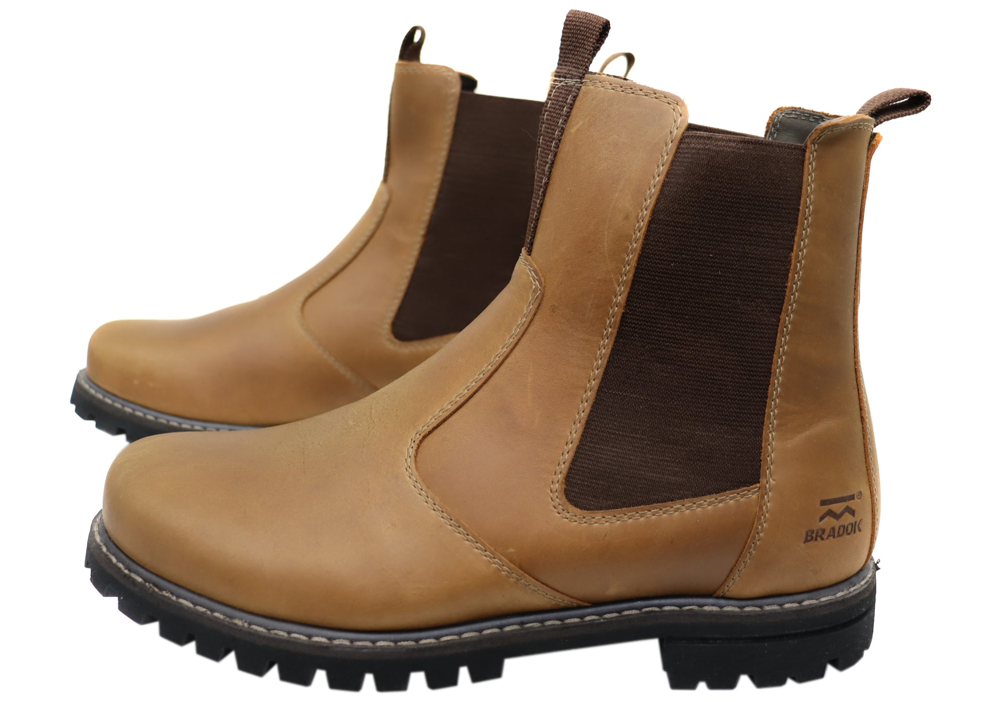 Bradok Butte Mens Comfortable Leather Chelsea Boots Made In Brazil