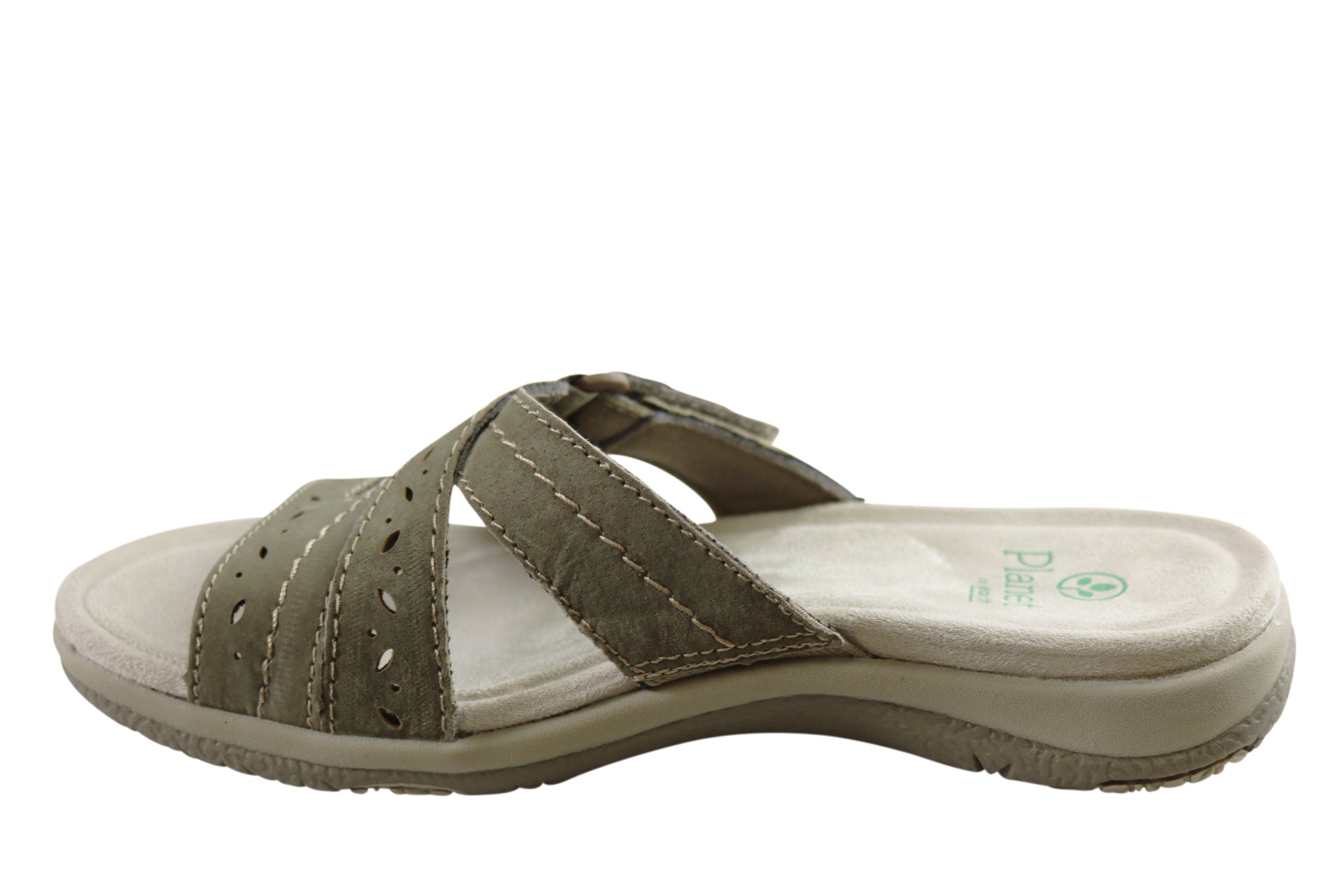 Planet By Earth Shantel Womens Comfortable Leather Slip On Sandals