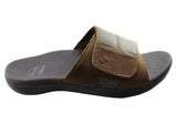 Scholl Orthaheel Cable Mens Comfortable Supportive Adjustable Slides