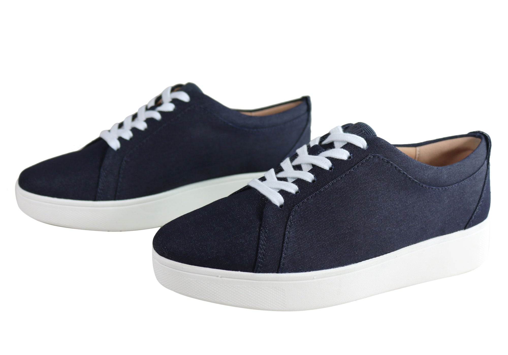 Fitflop Denim Sneakers Fitflop Womens Comfortable Lace Up Rally