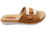 Comfortflex Samantha Womens Leather Slides Sandals Made In Brazil