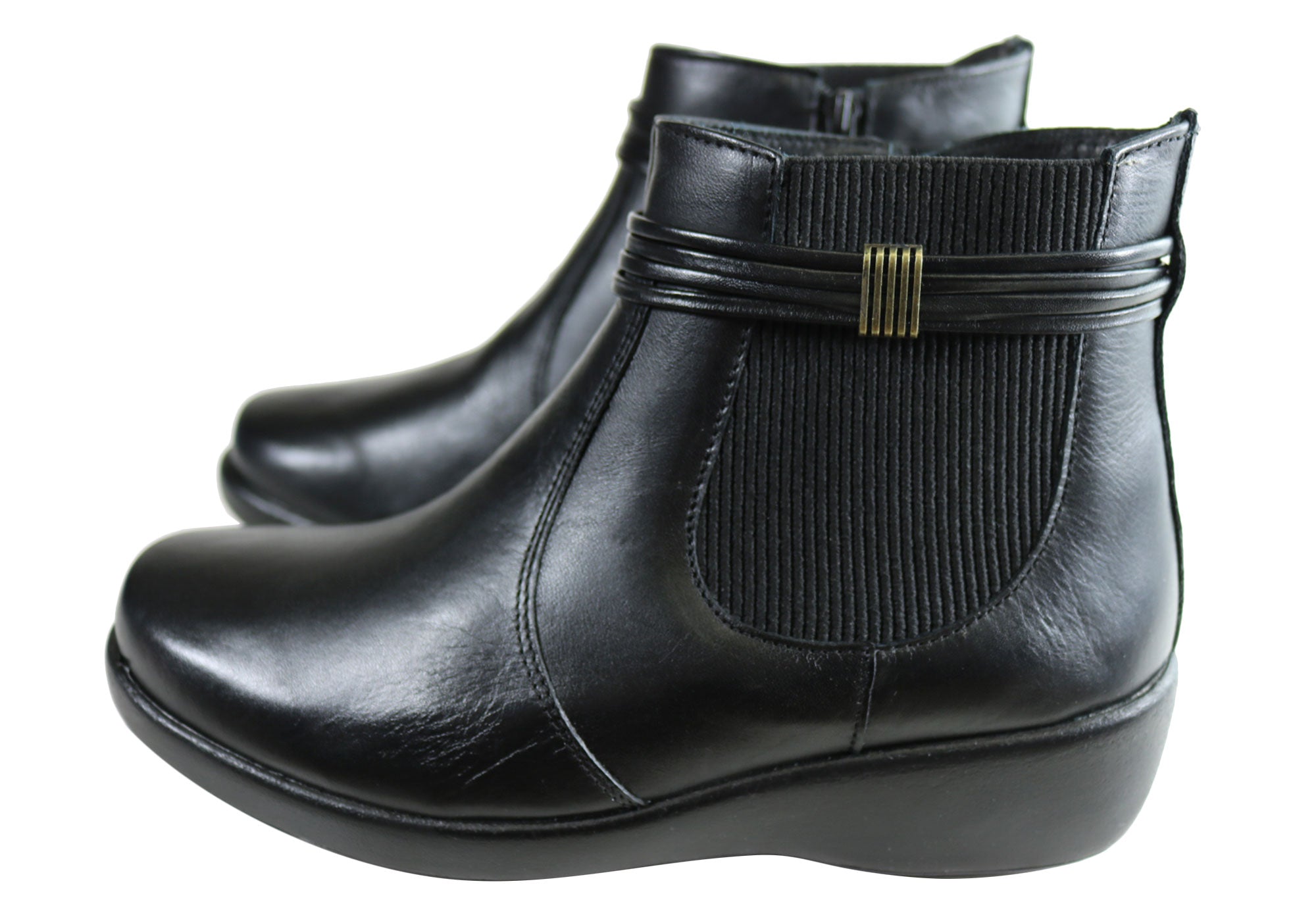 Comfortshoeco Anne Womens Leather Comfort Ankle Boots Made In Brazil