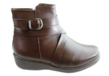 Comfortshoeco Laila Womens Leather Comfort Ankle Boots Made In Brazil
