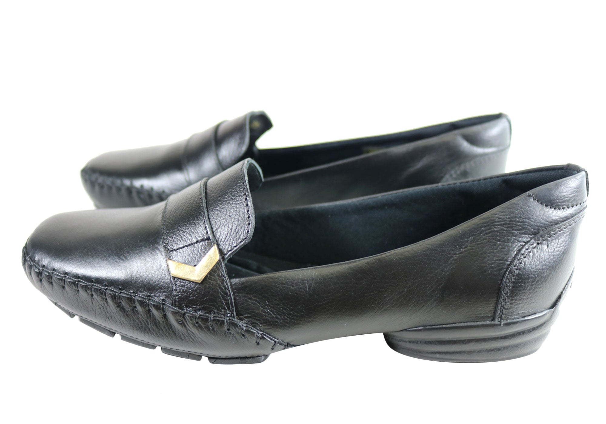 Comfortshoeco Nadya Womens Comfort Cushioned Leather Low Heel Shoes
