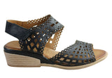 Orizonte Valiance Womens European Leather Comfortable Wedge Sandals