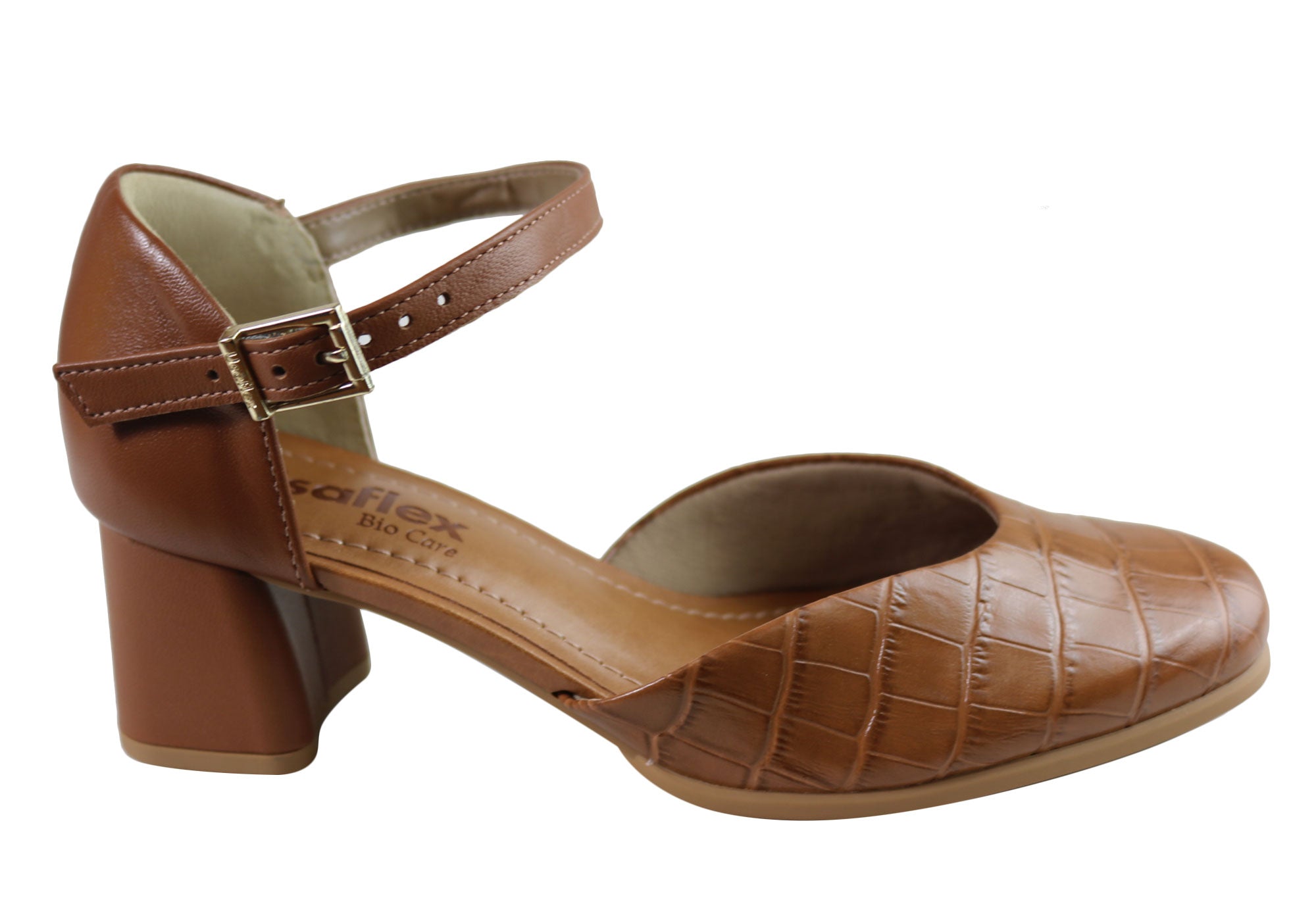 Usaflex Amaya Womens Mid Heel Leather Shoes Made In Brazil