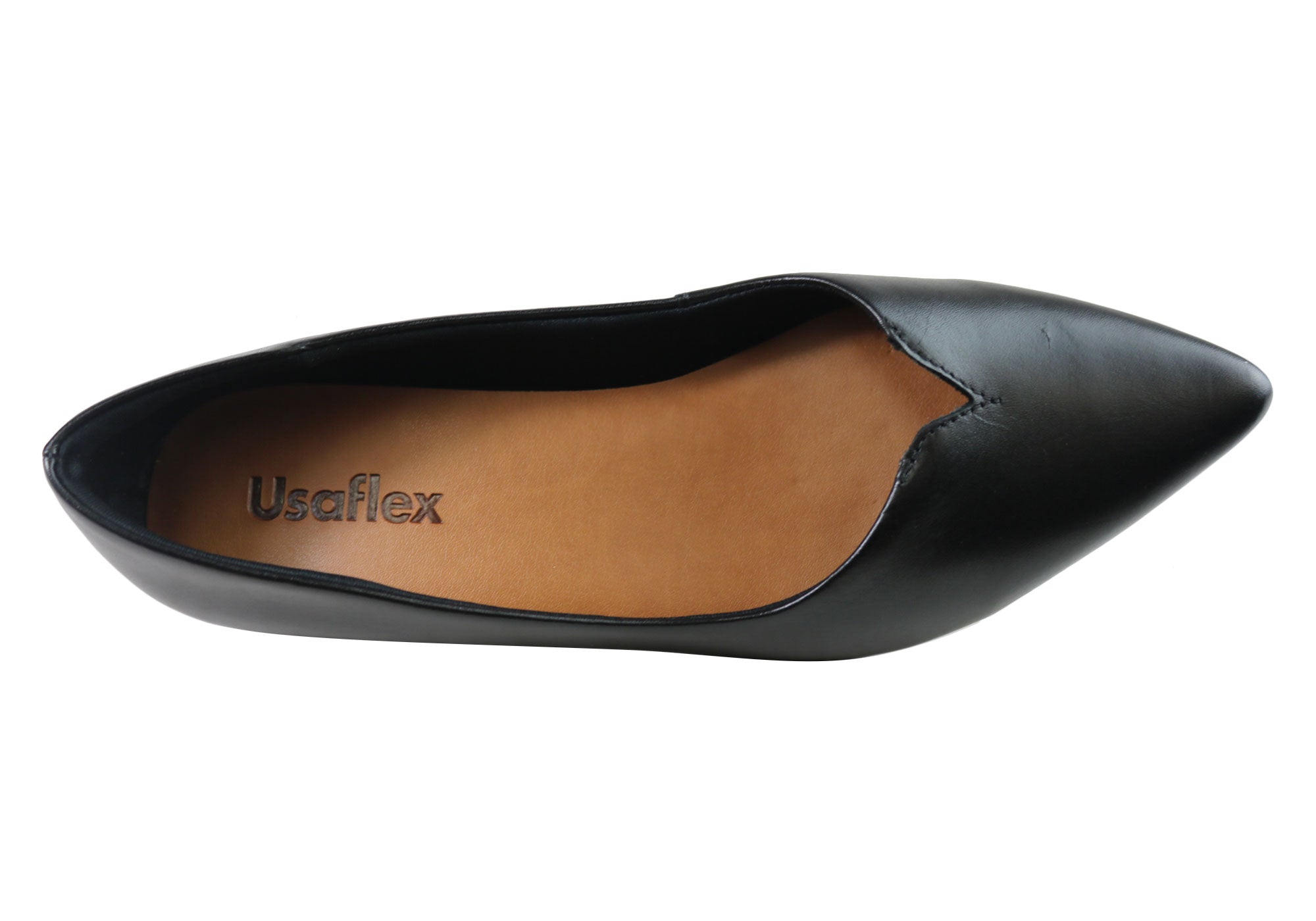Usaflex Jianna Womens Low Heel Leather Shoes Made In Brazil