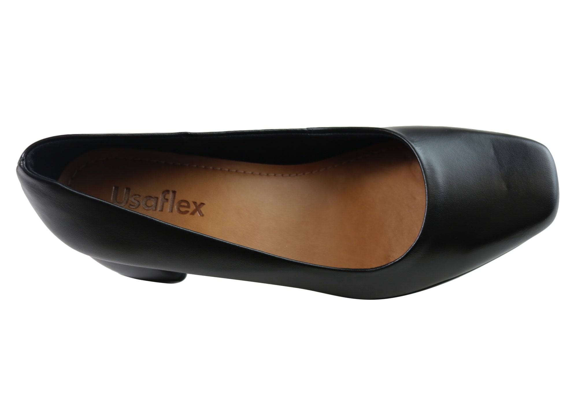 Usaflex Lyric Womens Mid Heel Leather Shoes Made In Brazil