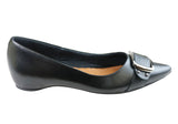 Usaflex Alexandria Womens Low Heel Leather Shoes Made In Brazil